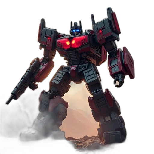 robot, weapon, concept art, 3d render transparent PNG cut-out