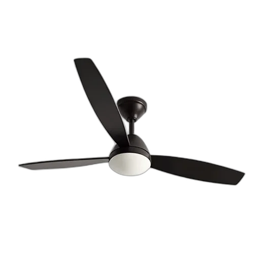 3d render, emerson, ceiling, fan, three, dark, white, blades transparent PNG cut-out