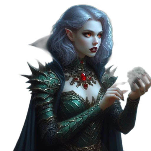 jewelry, fantasy art, concept art, comic book art, photorealistic, dark, blue, elven transparent PNG cut-out