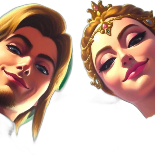 crown, face, concept art, 3d render, fantasy art, photorealistic, golden, two transparent PNG cut-out