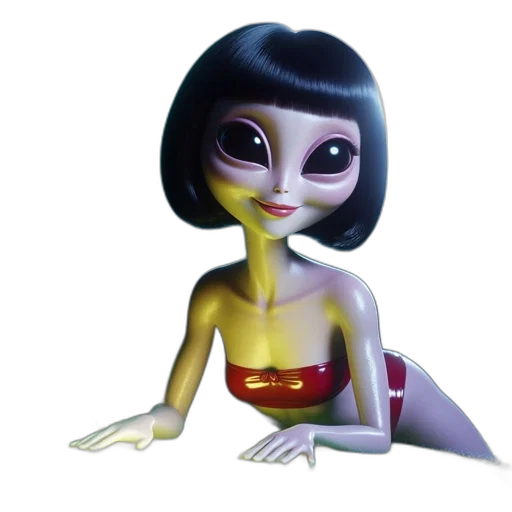dress, creature, robot, concept art, comic book art, 3d render, fantasy art, outer space transparent PNG cut-out