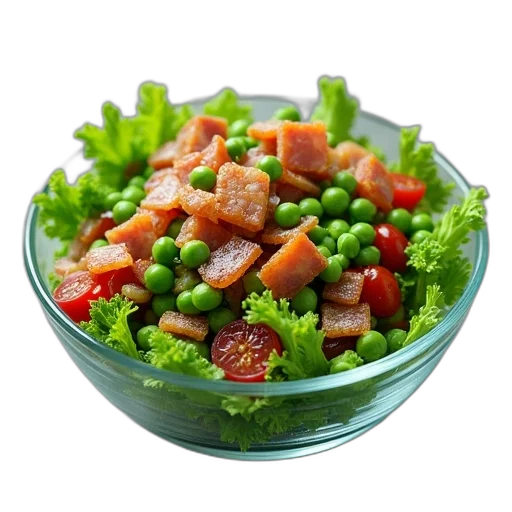 food, 3d render, photorealistic, bacon transparent PNG cut-out