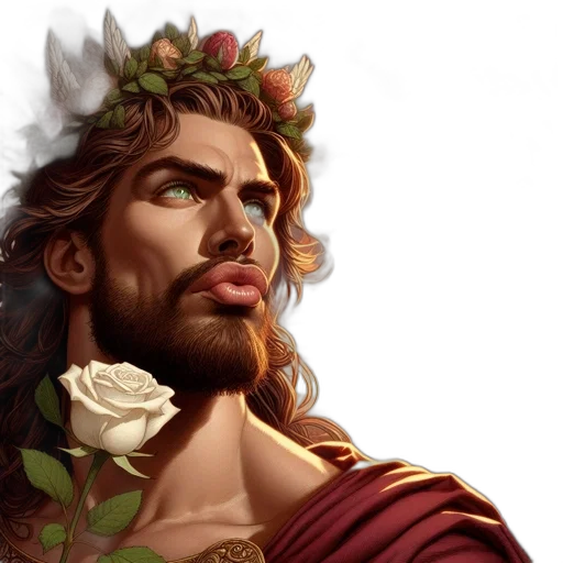 fantasy art, photorealistic, concept art, oil painting, earth tones, intensely, gaze, portrait transparent PNG cut-out