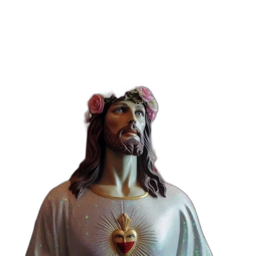 crown, jewelry, mask, face, 3d render, vaporwave, photorealistic, statue transparent PNG cut-out