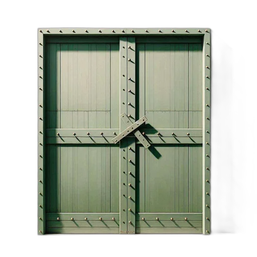 furniture, building, 3d render, photorealistic, green, tall, double-folded, door transparent PNG cut-out