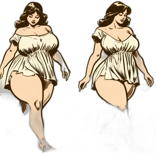dress, concept art, comic book art, fantasy art, 3d render, earth tones, monochrome, illustration transparent PNG cut-out