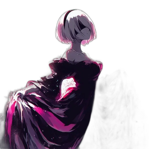 dress, crown, jacket, creature, concept art, watercolor, anime, pixel art transparent PNG cut-out