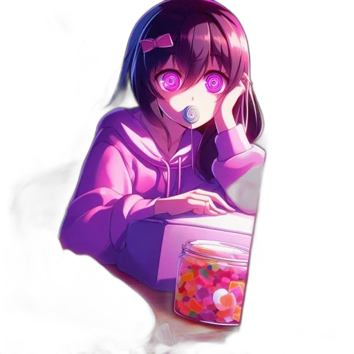 food, bottle, jacket, face, vaporwave, pixel art, anime, concept art transparent PNG cut-out
