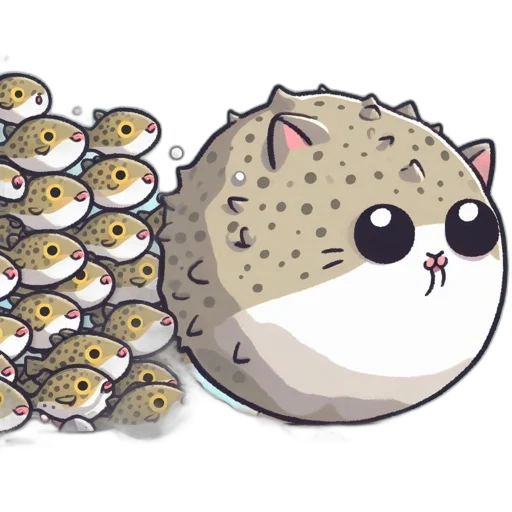 creature, animal, food, concept art, pixel art, underwater, scene, features transparent PNG cut-out