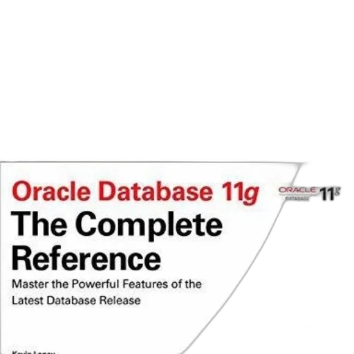 oracle, database, 11g, complete, reference, book, cover, featuring transparent PNG cut-out
