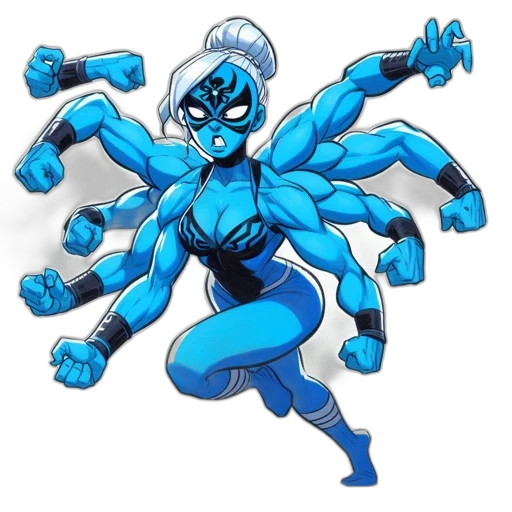 robot, creature, concept art, comic book art, 3d render, cartoon, blue, animated transparent PNG cut-out