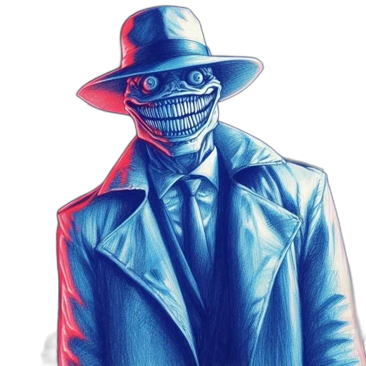 mask, jacket, robot, face, concept art, comic book art, vaporwave, cyberpunk transparent PNG cut-out