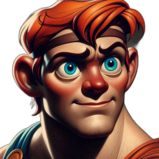 face, crown, comic book art, photorealistic, concept art, cartoon, close-up, portrait transparent PNG cut-out