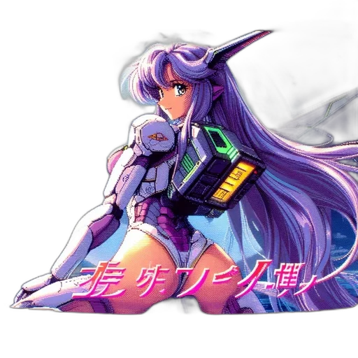 sword, weapon, dragon, robot, anime, concept art, vaporwave, fantasy art transparent PNG cut-out