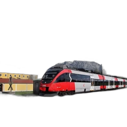 weapon, 3d render, concept art, photorealistic, modern, red, white, train transparent PNG cut-out