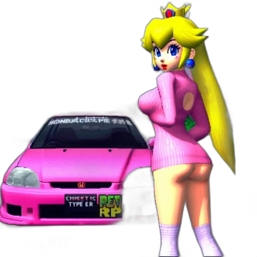 car, dress, weapon, animal, vaporwave, concept art, pixel art, 3d render transparent PNG cut-out