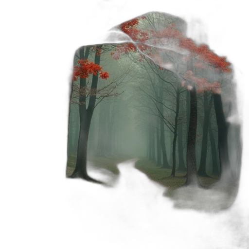 mask, creature, umbrella, tree transparent PNG cut-out
