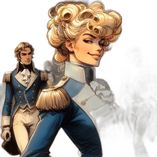 crown, staff, hair, face, concept art, fantasy art, comic book art, cartoon transparent PNG cut-out