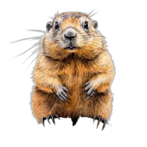 animal, creature, hat, staff, photorealistic, concept art, 3d render, watercolor transparent PNG cut-out