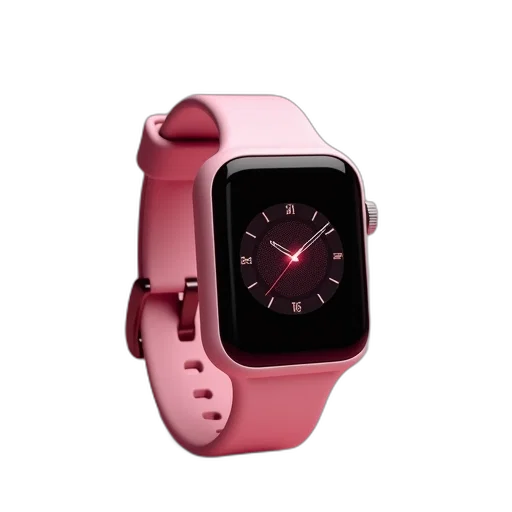 jewelry, vaporwave, 3d render, garminia, gps, watch, pink, heart transparent PNG cut-out