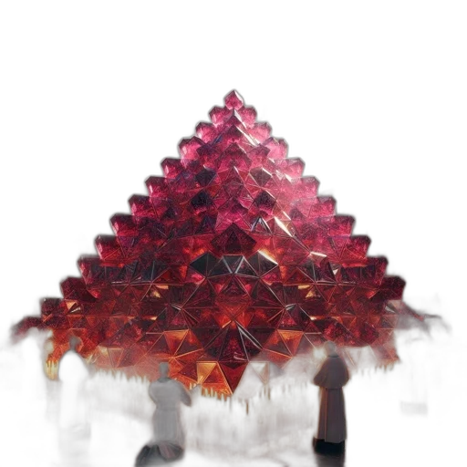 crown, jewelry, hat, animal, 3d render, concept art, red, inside transparent PNG cut-out