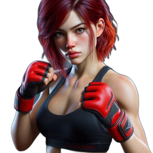 weapon, face, jacket, concept art, photorealistic, fantasy art, pixel art, red transparent PNG cut-out