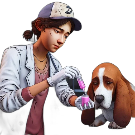 animal, concept art, photorealistic, pixel art, cartoon, lab, young, female transparent PNG cut-out