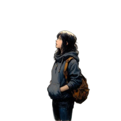 jacket, umbrella, face, robot, photorealistic, concept art, pixel art, 3d render transparent PNG cut-out