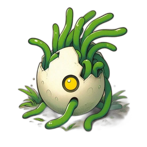 creature, animal, food, hair, concept art, 3d render, pixel art, unusual transparent PNG cut-out