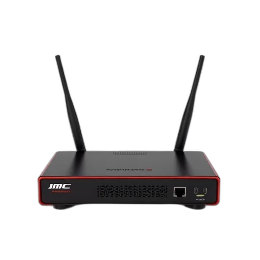 crown, black, red, router, brand, name, imc, model transparent PNG cut-out