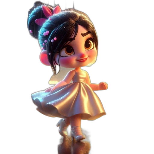 dress, jewelry, staff, 3d render, concept art, fantasy art, cartoon, animated transparent PNG cut-out