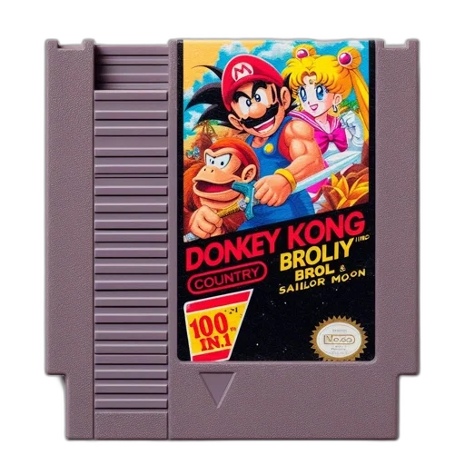nes, cartridge, donkey, kong, country, displays, gameplay, cast transparent PNG cut-out