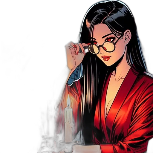 comic book art, cartoon, concept art, anime, red, two, characters, man transparent PNG cut-out