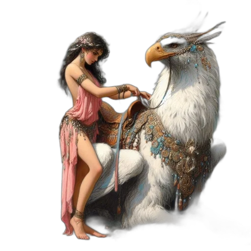 jewelry, dragon, dress, creature, fantasy art, concept art, photorealistic, oil painting transparent PNG cut-out