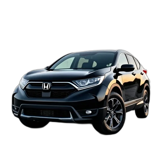car, black, honda, cr-v, parked, parking, lot transparent PNG cut-out