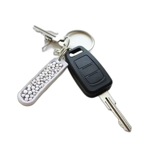 car, jewelry, set, keys, key, fob, attached, white transparent PNG cut-out
