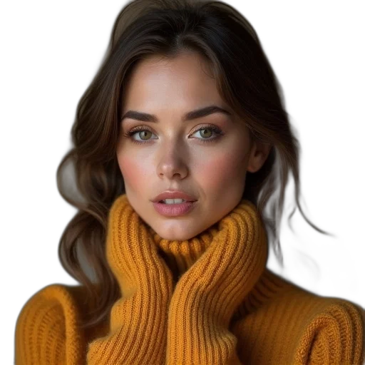 face, jewelry, jacket, hat transparent PNG cut-out