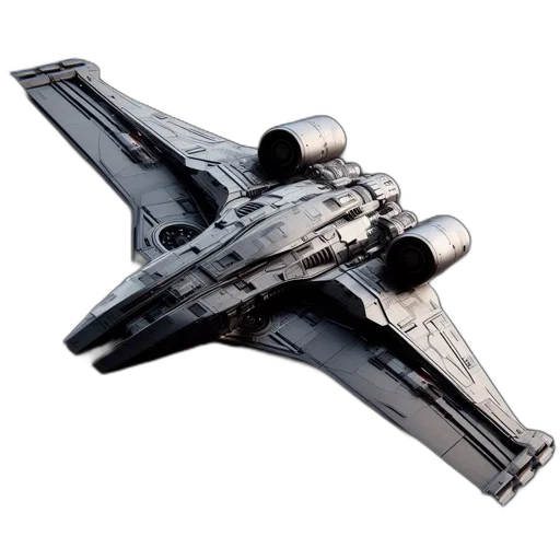 weapon, 3d render, concept art, photorealistic, outer space, futuristic, spacecraft, dominates transparent PNG cut-out
