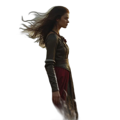 hair, sword, dress, jacket transparent PNG cut-out