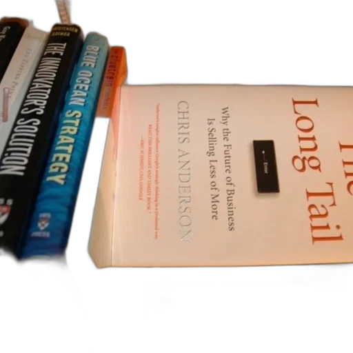 bookshelf, long, tail, chris, anderson, prominently, displayed transparent PNG cut-out