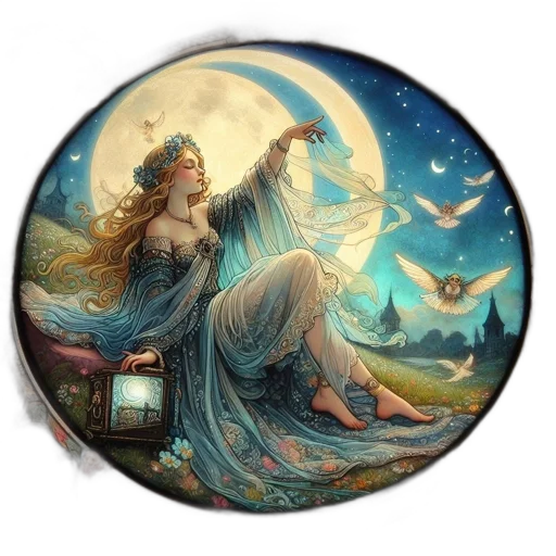 jewelry, dress, fantasy art, concept art, oil painting, pixel art, night, outer space transparent PNG cut-out