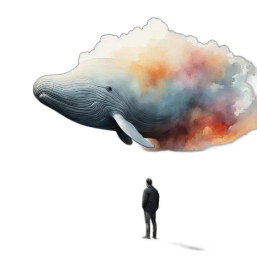creature, umbrella, animal, concept art, pixel art, photorealistic, watercolor, underwater transparent PNG cut-out