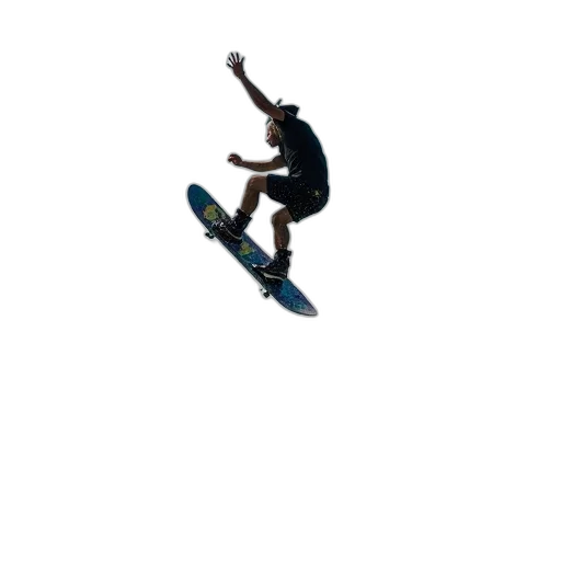 staff, shoes, pixel art, 3d render, photorealistic, concept art, outer space, wakeboarder transparent PNG cut-out