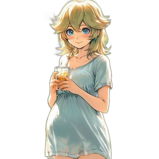 dress, bottle, staff, food, pixel art, watercolor, concept art, anime transparent PNG cut-out