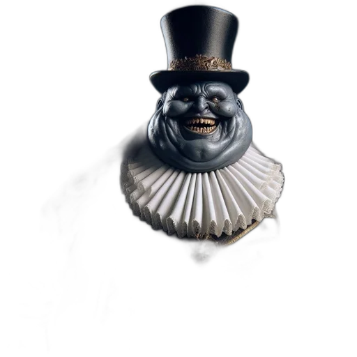 mask, face, hat, crown, 3d render, concept art, photorealistic, fantasy art transparent PNG cut-out