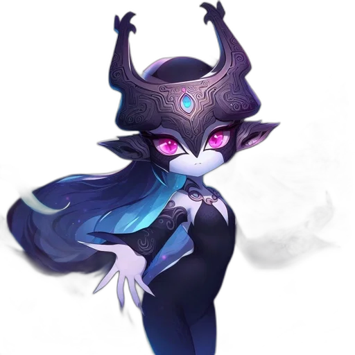 staff, mask, creature, crown, fantasy art, concept art, pixel art, anime transparent PNG cut-out
