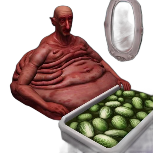 food, creature, robot, face, concept art, 3d render, photorealistic, outer space transparent PNG cut-out