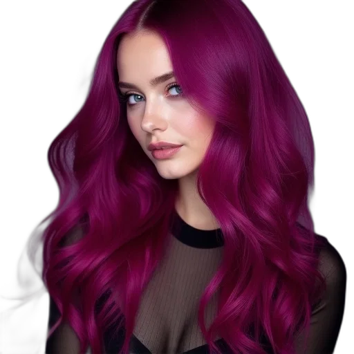 hair, photorealistic, cartoon, anime, fantasy art, dark, colorful, red transparent PNG cut-out