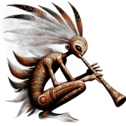 staff, weapon, creature, mask, fantasy art, concept art, pixel art, 3d render transparent PNG cut-out