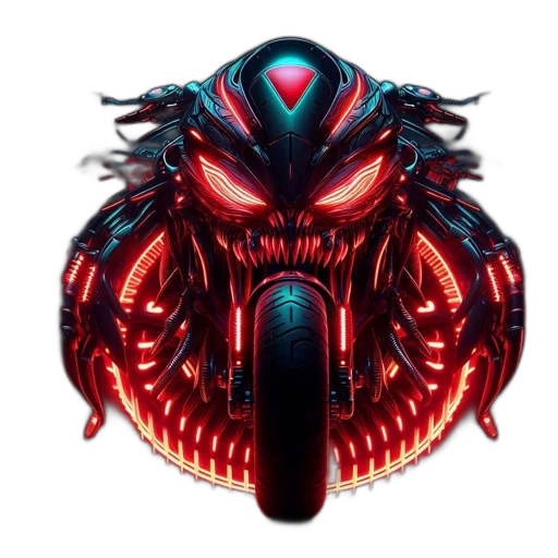 mask, creature, face, concept art, cyberpunk, pixel art, 3d render, red transparent PNG cut-out